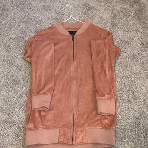 Light pink/mauve suede jacket